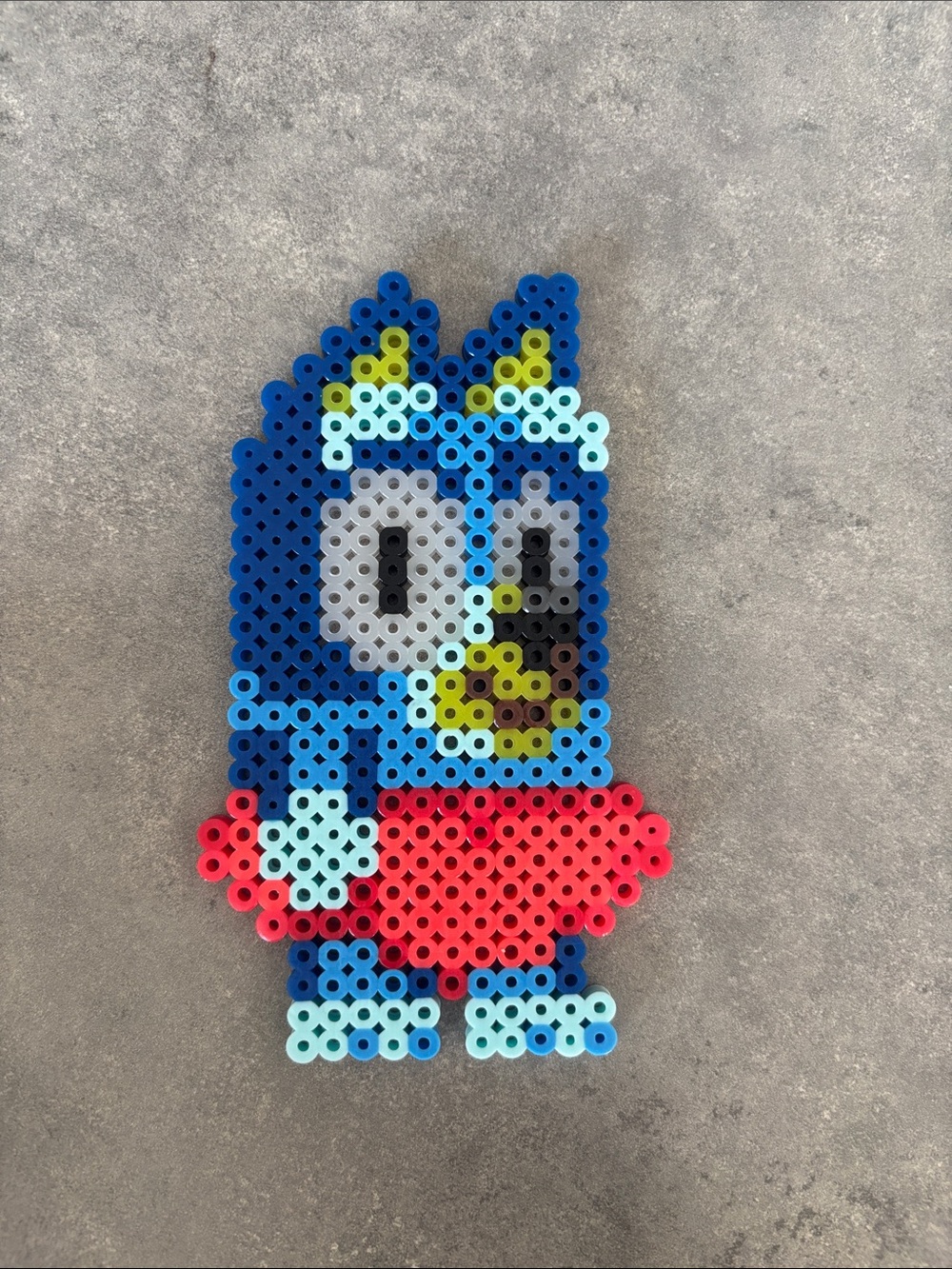 Handmade Bluey-Inspired Perler Bead Art